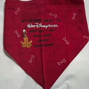 Disney World Red Dog Bandana Size Large